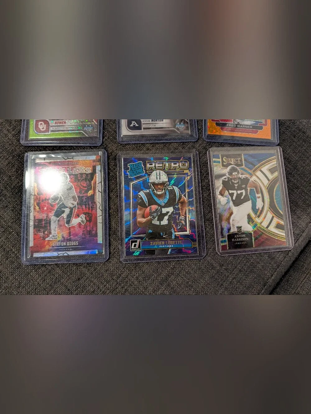 9 Card Football Lot Auto /275 /225 Egbuka Bowers Legette Warner Diggs